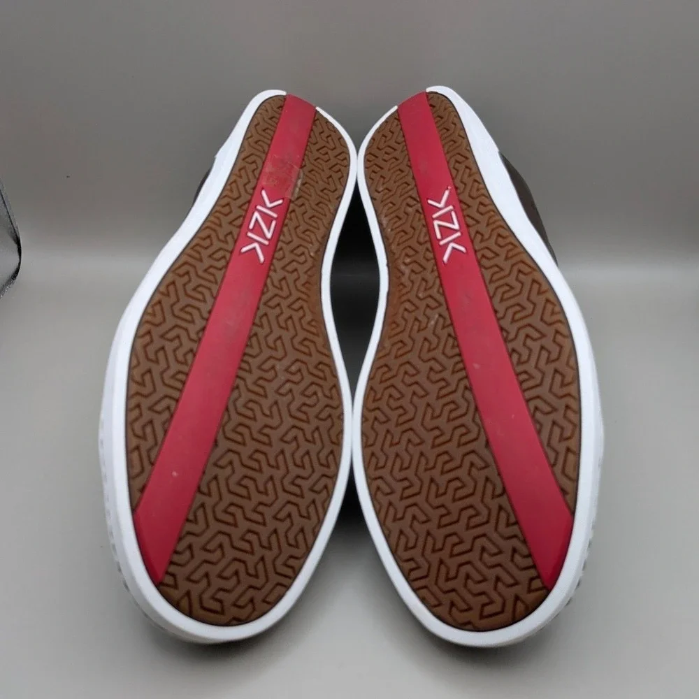 Kizik Cairo Mahogany Brown Leather Hands Free Slip On Sneakers M0201CB Mens 12M